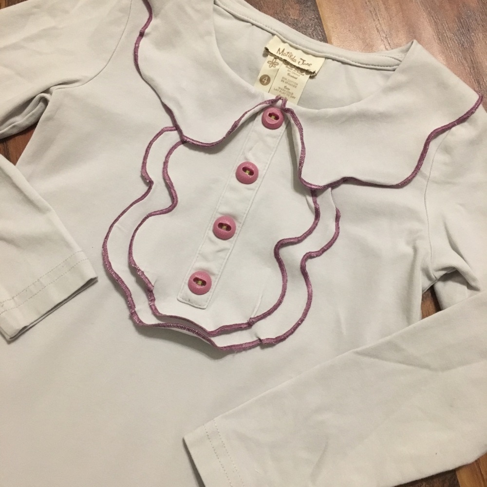 Matilda Jane ruffle long sleeve top, size 4 - Picture 2 of 2